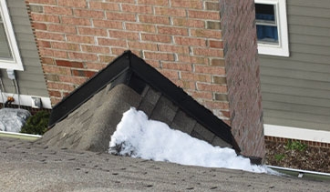 Water should run down the side of the flashing and be directed to the shingles instead of finding its way into the roof deck.