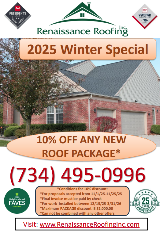 Roofing Services Coupons & Specials in Plymouth, MI - 2025%20Winter%20Discount%20Flyer%201125
