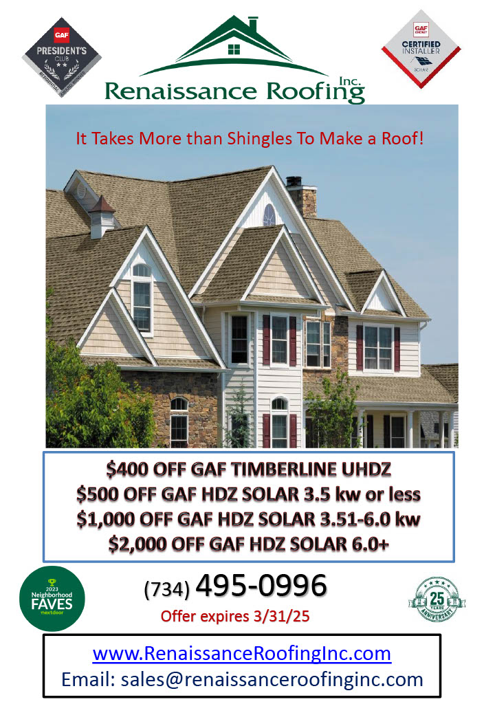 Roofing Services Coupons & Specials in Plymouth, MI - promo%20flyer%20033125
